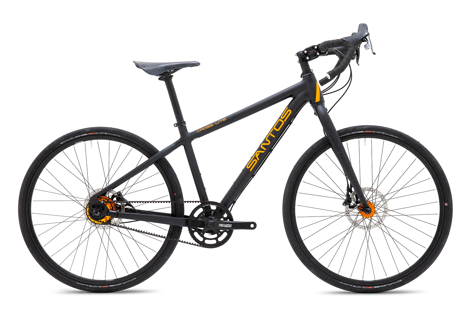 Santos Cross Lite zwart met oranje details gravelfiets