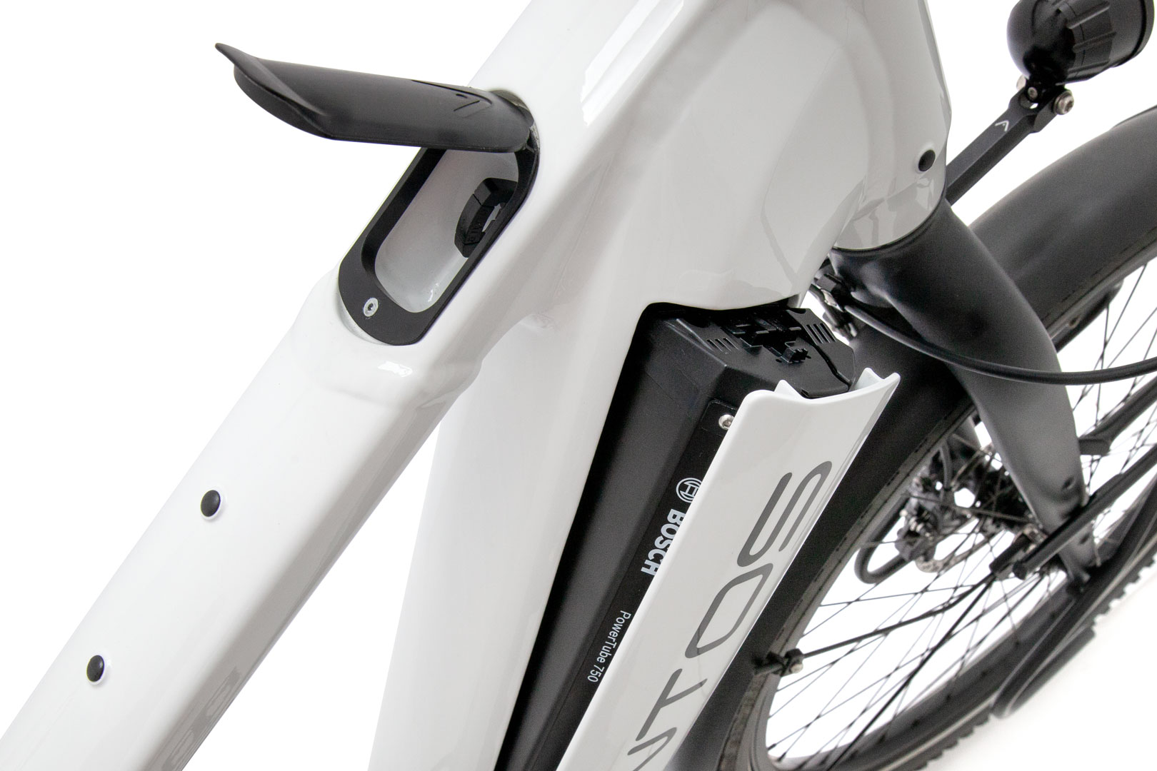 Santos E-Patrol met het Accu in het frame