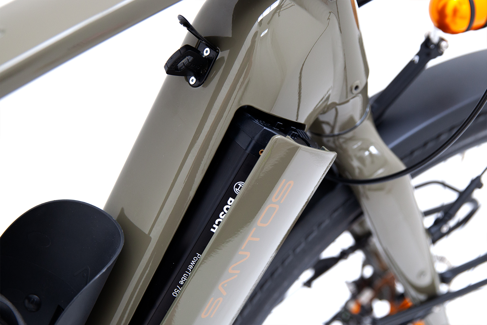 Santos Travelmaster-E-Bosch Accu in het frame